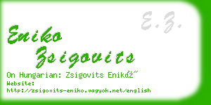 eniko zsigovits business card